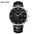 BELUSHI WS526 Men Watches Business Wristwatches Quartz Watch Chronograph Stainless Steel Moon Phase